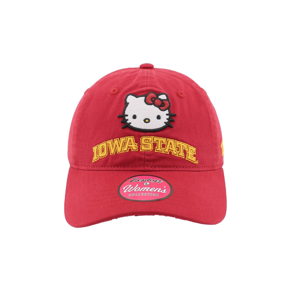 Zephyr Iowa State Hello Kitty Cardinal and Gold Hat front vendor image